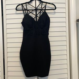 Black mini dress